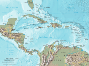 CIA Map of Central America and the Caribbean